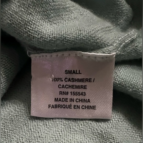 SABLYN Lera Cashmere Sleeveless Turtleneck in Aqua (Blue / Green) Size Small - Picture 6 of 9